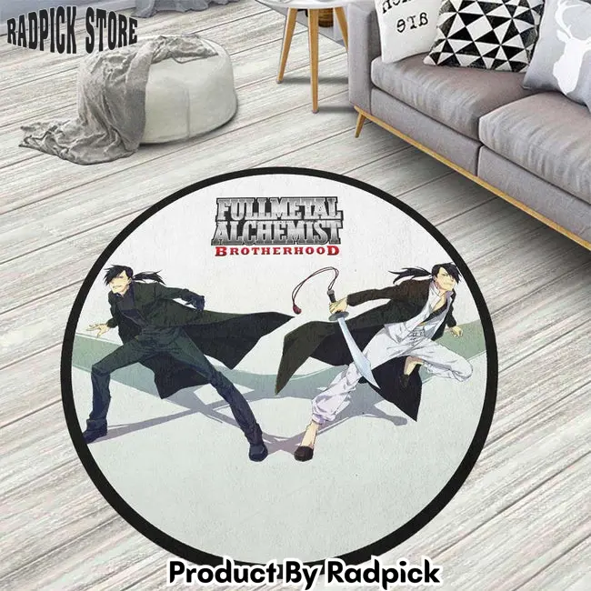 Greed and ling round rug custom fullmetal alchemist anime circle carpet  rp5953843